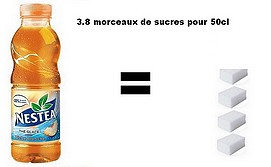 Bouteille de thé Nestea Peche Blanche de 50cl